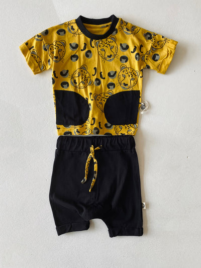Bebek Unisex Şort Takımı | 6 Ay–4 Yaş | RG Brand | RG206 - HARDAL