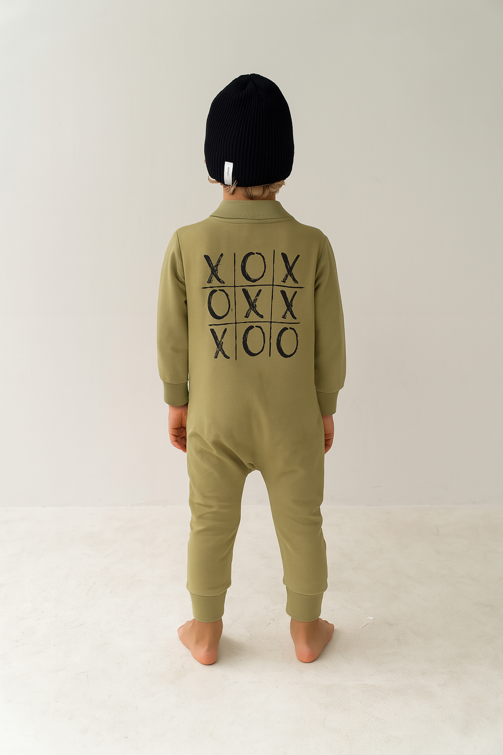 OXO Baskılı Bebek Tulumu ve Bere | 6 Ay–4 Yaş | RG Brand | RG224 - HARDAL