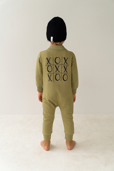 OXO Baskılı Bebek Tulumu ve Bere | 6 Ay–4 Yaş | RG Brand | RG224 - HARDAL