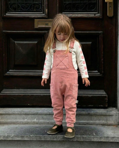 Kız Salopetli Bebek Takımı %100 Pamuk 6 Ay–3 Yaş | Denim Görünümlü | RG232 - NAR