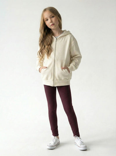 Genç Kapüşonlu Fermuarlı Sweatshirt | RG Brand | 9–15 Yaş | RG3285 - KREM