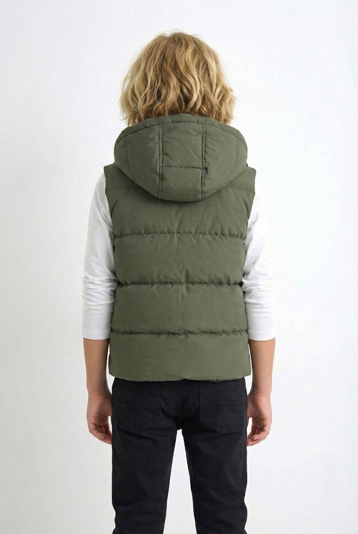 Genç Doğal Parlak Şişme Yelek | 9–15 Yaş | RG Brand | RG3324 - HAKİ