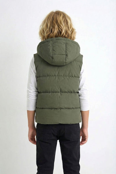 Genç Doğal Parlak Şişme Yelek | 9–15 Yaş | RG Brand | RG3324 - HAKİ