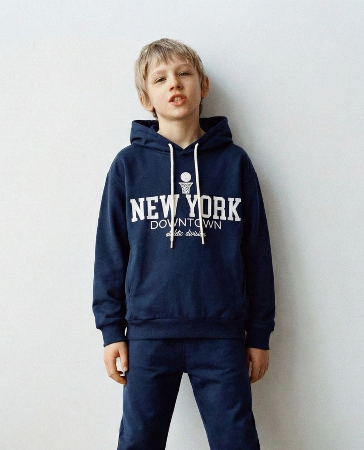 Set trening sport pentru copii mici 9-15 ani | Kaki și bleumarin | RG3367 - BLEUMARIN