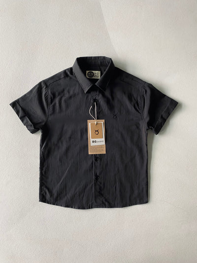 Genç Keten Kısa Kollu Gömlek | 9–15 Yaş | RG Brand | RG3387 - BEYAZ
