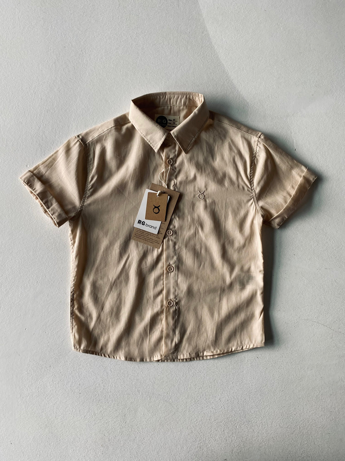 Genç Keten Kısa Kollu Gömlek | 9–15 Yaş | RG Brand | RG3387 - BEYAZ