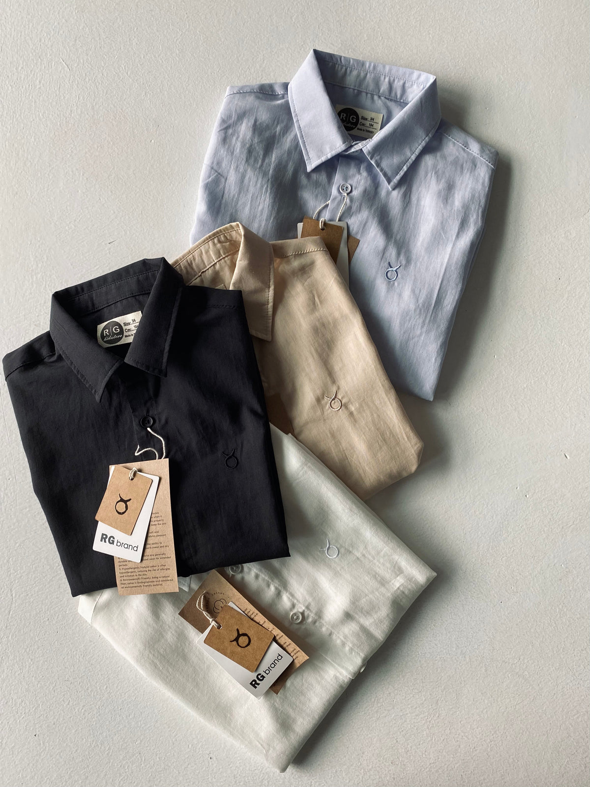 Genç Keten Kısa Kollu Gömlek | 9–15 Yaş | RG Brand | RG3387 - SİYAH