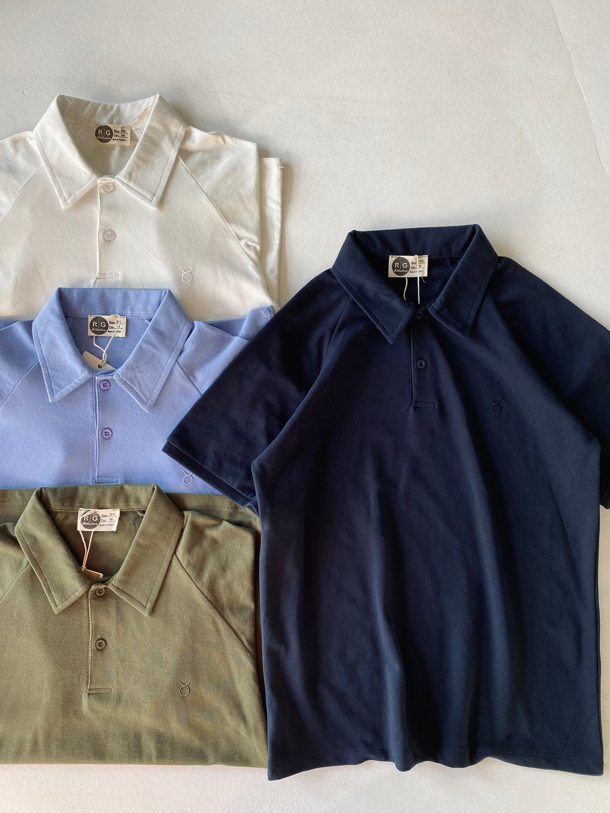 %100 Pamuk Pike Polo Yaka Genç Çocuk Tişörtü | Günlük Rahat | 9-15 Yaş | RG3396 - LACİVERT