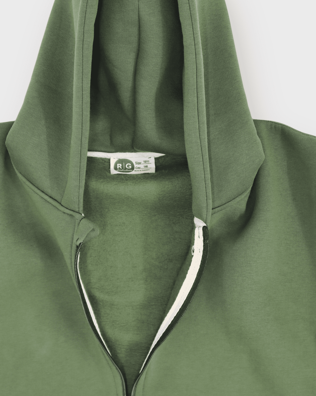 Genç 3 İplik Kapüşonlu Ve Fermuarlı Sweatshirt | 9–15 Yaş | RG Brand | RG3404 - KOYU GRİ