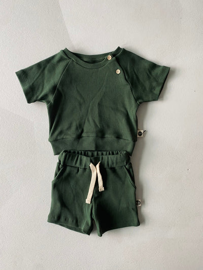Kız ve Erkek Bebek Yazlık Tişört 2’li Set | 6 Ay–4 Yaş | RG Brand | RG342 - KİREMİT