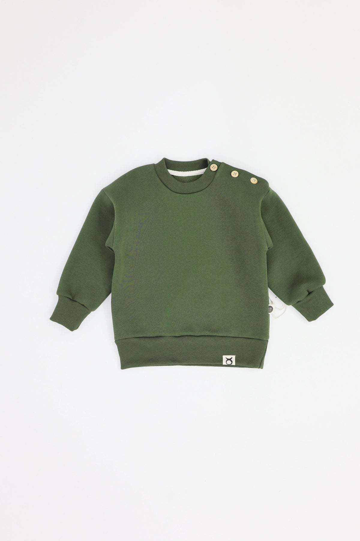 Bebek Pamuklu Düğme Detaylı Kazak | 6 Ay–4 Yaş | RG Brand | RG350 - SİYAH