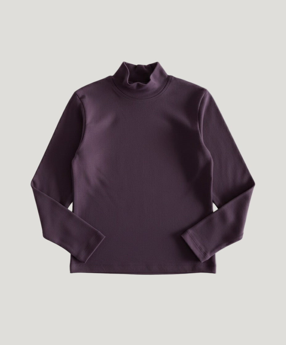 Kız ve Erkek Çocuk Boğazlı Yarım Balıkçı Badi – 3-9 Yaş | Likralı Uzun Kollu | RG1701 - PEMBE