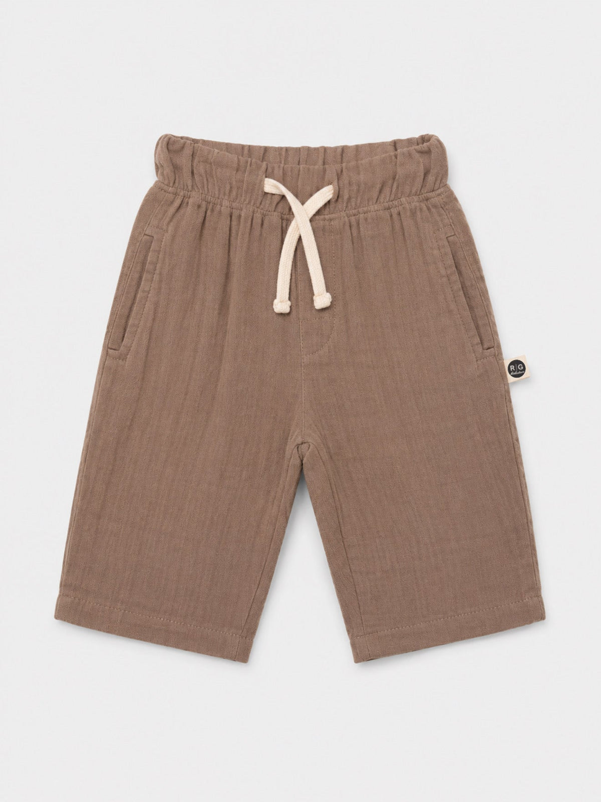 Pantaloni cu imprimeu de balon pentru bebeluși | Buzunare duble, Muslin | 6 luni - 4 ani | Fete și băieți | Marca RG | RG394 - MINK