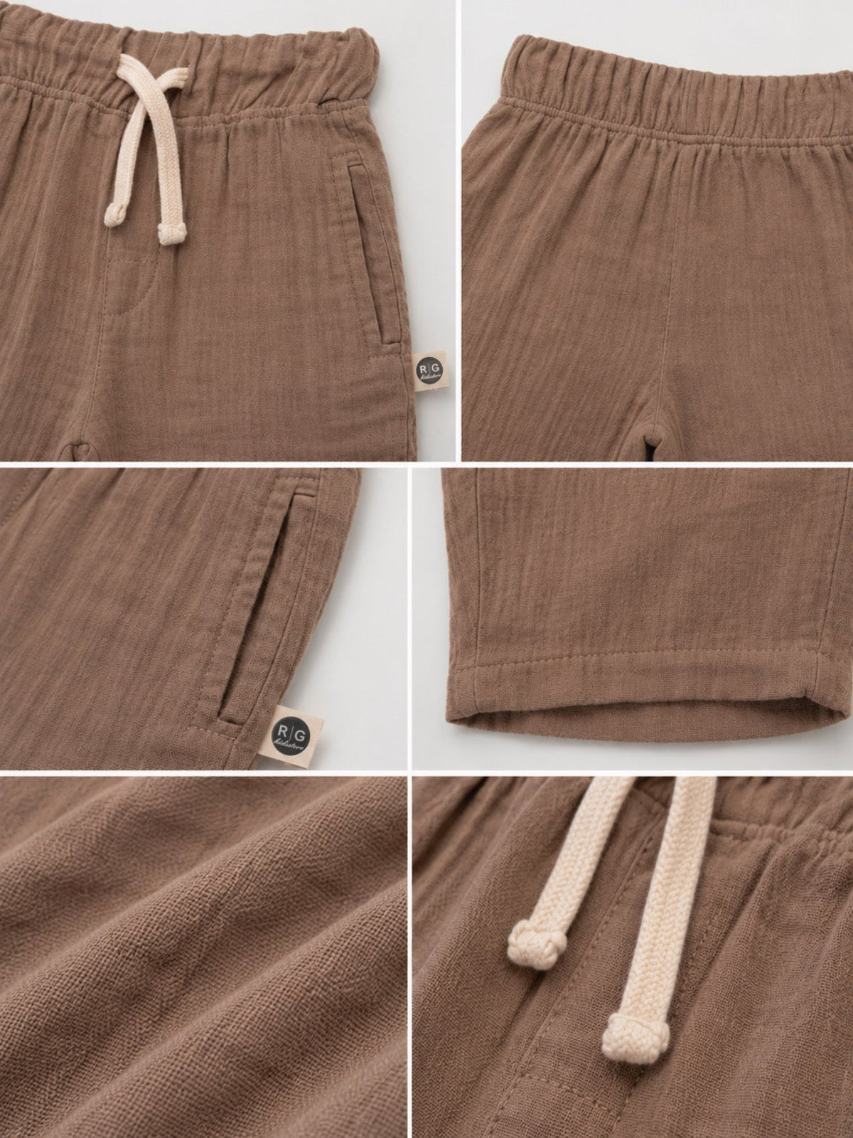Bebek Balon Pantolon | Çift Cepli, Müslin | 6 Ay–4 Yaş | Kız & Erkek | RG Brand | RG394 - VİZON