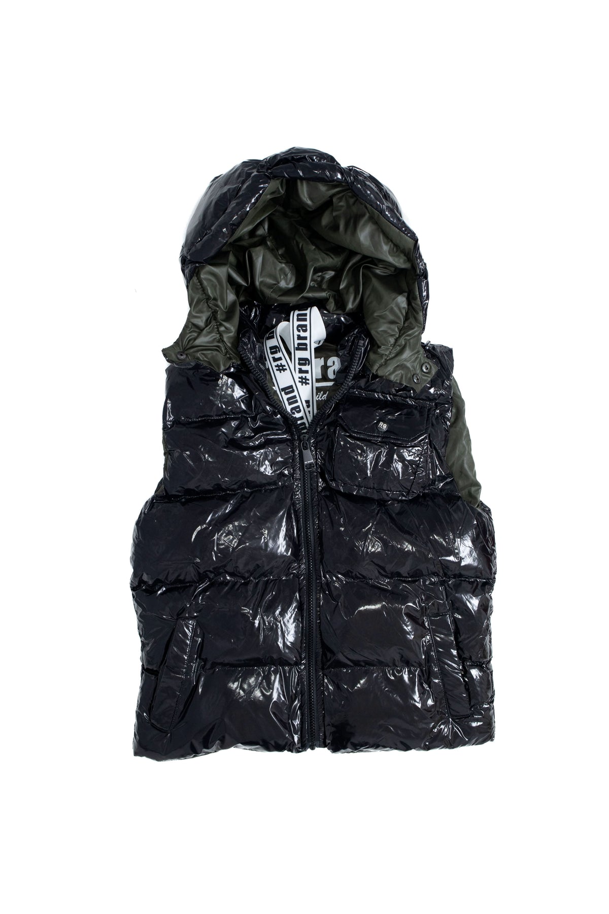 Vestă pufoasă de iarnă unisex - NEGRU