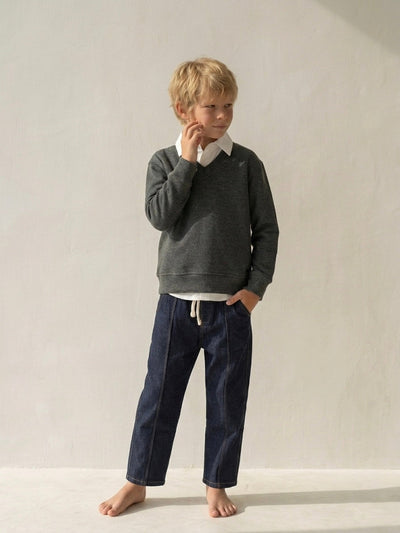 Erkek Çocuk V Yaka Selanik Triko Sweat | 3–9 Yaş | RG Brand | RG1508 - HAKİ
