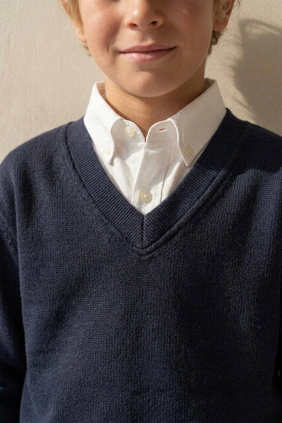 Erkek Çocuk V Yaka Selanik Triko Sweat | 3–9 Yaş | RG Brand | RG1508 - HAKİ