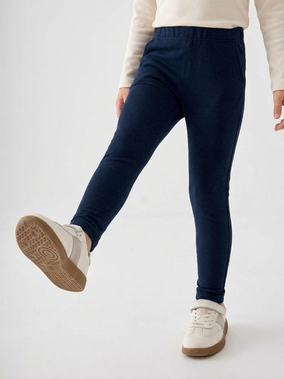Colanți Lycra pentru fete | 75% bumbac 25% Lycra | Vârste 9-15 ani | Flexibili și călduroase | RG3730 - BLEUMARIN