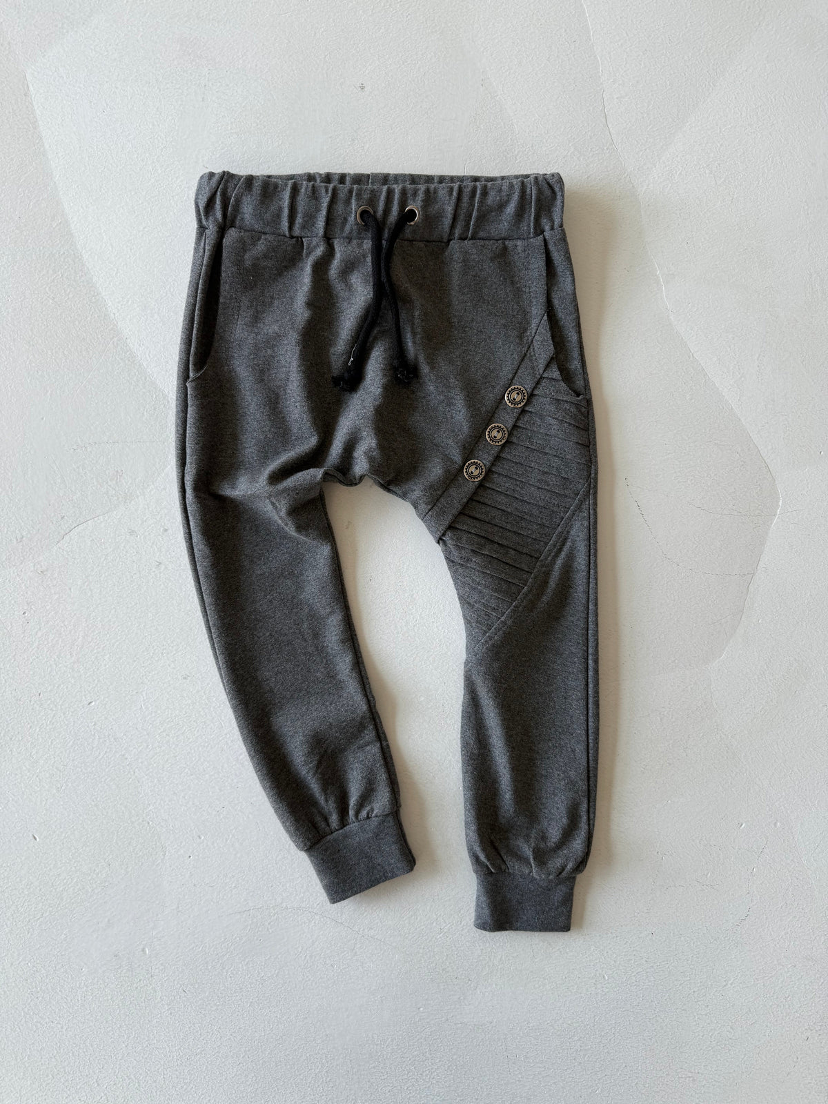 Çocuk Unisex Düğme Detaylı Konfor Eşofman| RG Brand | 3–9 Yaş | RG1144 - GRİ