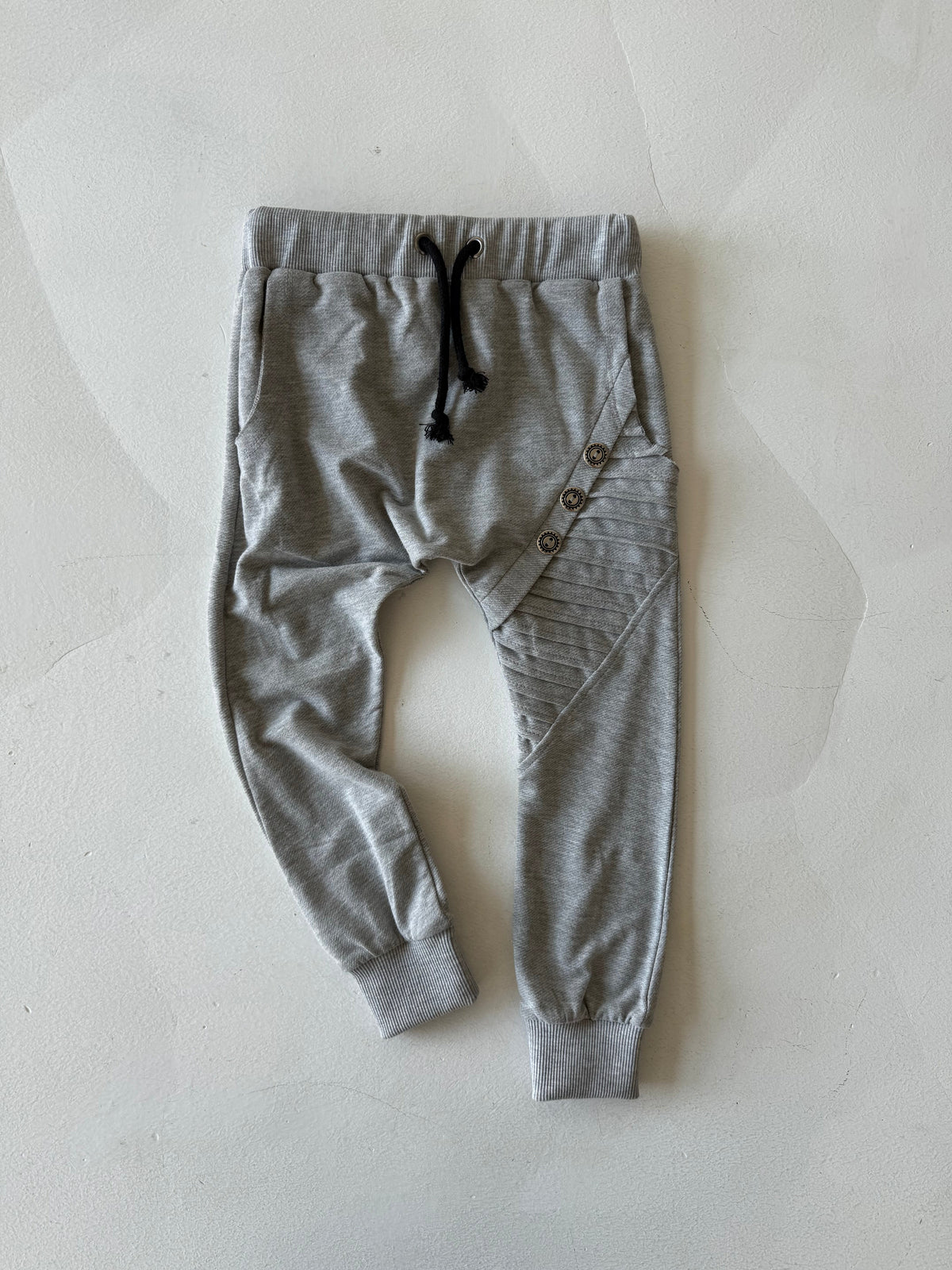Çocuk Unisex Düğme Detaylı Konfor Eşofman| RG Brand | 3–9 Yaş | RG1144 - GRİ