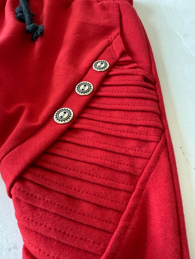 Çocuk Unisex Düğme Detaylı Konfor Eşofman| RG Brand | 3–9 Yaş | RG1144 - SİYAH