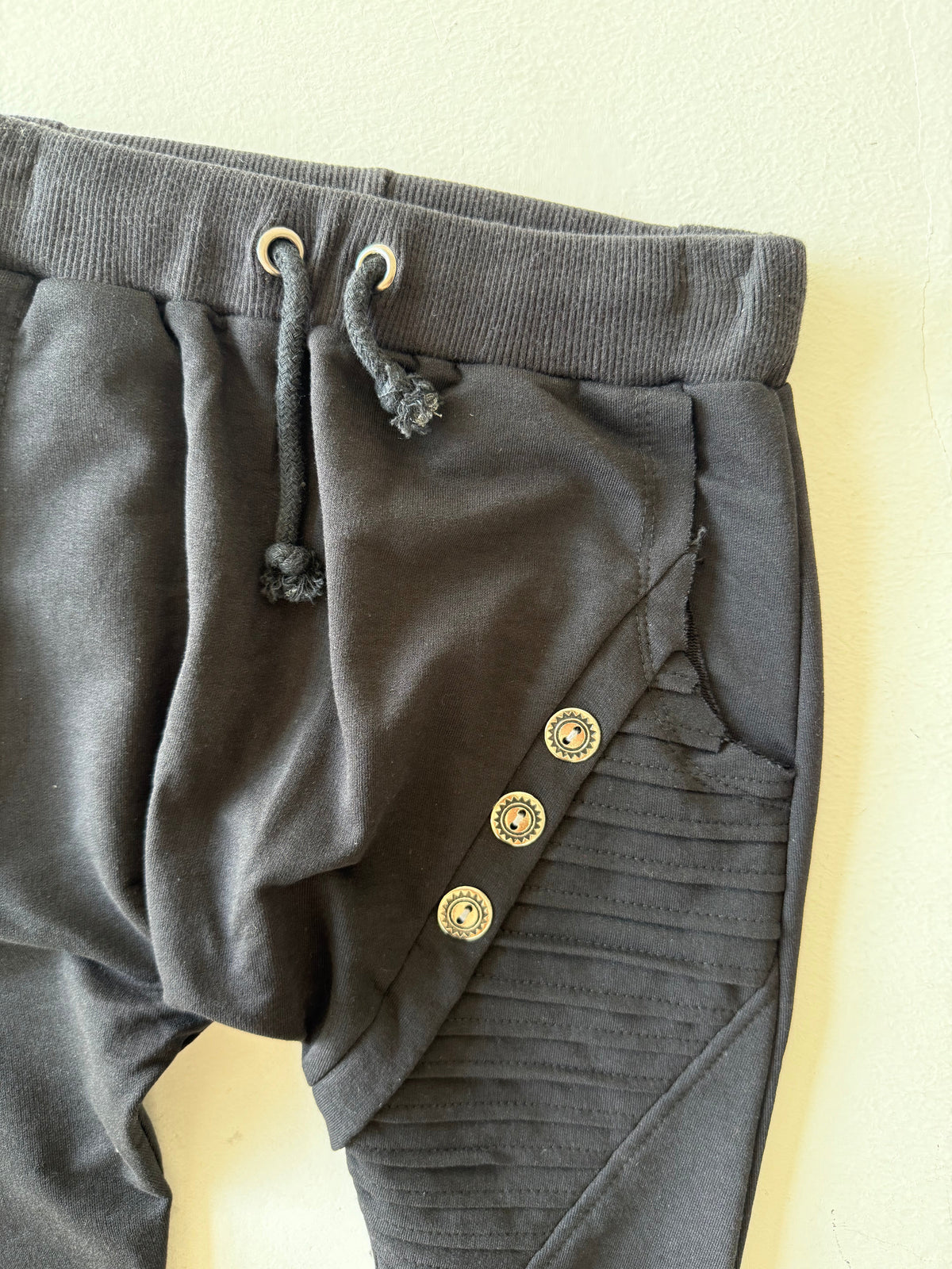 Çocuk Unisex Düğme Detaylı Konfor Eşofman| RG Brand | 3–9 Yaş | RG1144 - GRİ