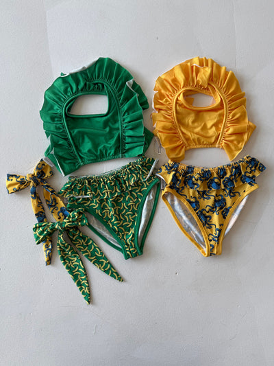 Kız Çocuk 2 Parça Bikini ve Saç Bandı | 3–9 Yaş | RG Brand | RG1467 - PALMİYE