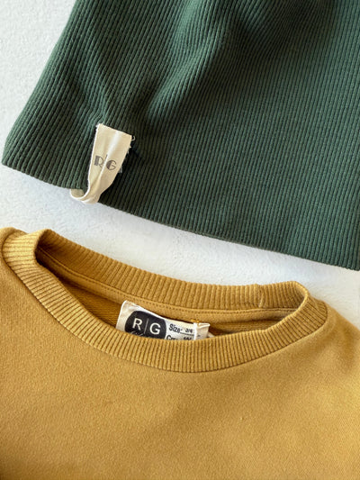 Çocuk Kazak, Bere ve Eşofman Takımı | RG Brand | 3–9 Yaş | RG1482 - HARDAL