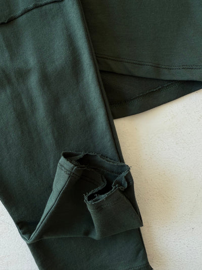 Çocuk Omuz Düğme Detaylı Eşofman Takımı | 3–9 Yaş | RG Brand | RG1524 - HARDAL