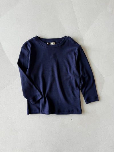 Kız Ve Erkek Çocuk Pamuk Basic Uzun Kollu Tişört | RG Brand | RG1703 - LACİVERT