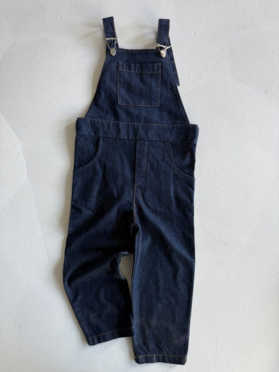 Kız ve Erkek Çocuk Denim Salopet | 3–9 Yaş | Mavi, Lacivert | %100 Pamuk | RG Brand | RG1737 - MAVİ