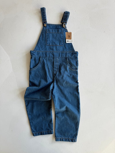 Kız ve Erkek Çocuk Denim Salopet | 3–9 Yaş | Mavi, Lacivert | %100 Pamuk | RG Brand | RG1737 - MAVİ