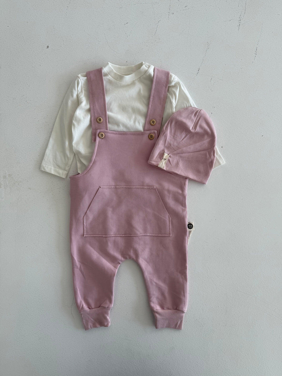Bebek Kanguru Cepli Tulum ve Bere Seti | 0–24 Ay | RG Brand | RG304 - PEMBE