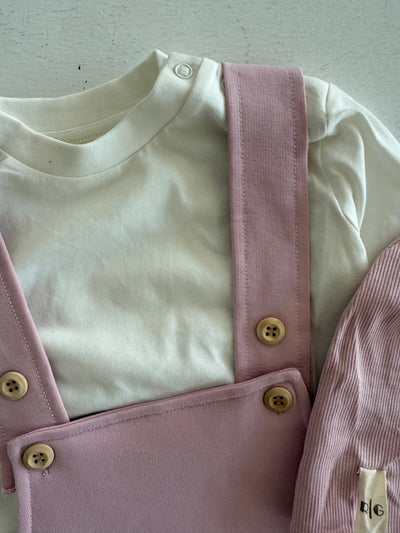Bebek Kanguru Cepli Tulum ve Bere Seti | 0–24 Ay | RG Brand | RG304 - PEMBE