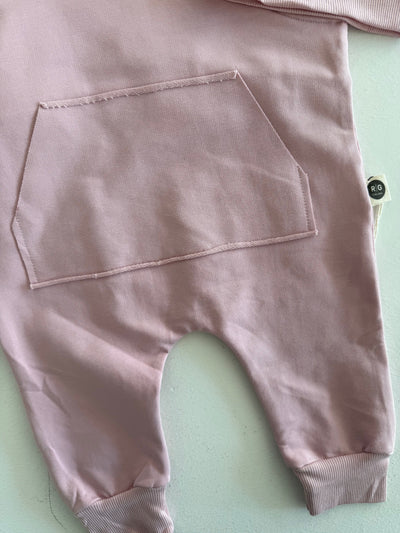 Bebek Kanguru Cepli Tulum ve Bere Seti | 0–24 Ay | RG Brand | RG304 - PEMBE