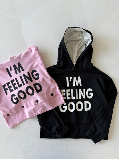 Genç Unisex Kapüşonlu Önden Baskılı Sweatshirt | 9–15 Yaş | RG Brand | RG3261 - PEMBE