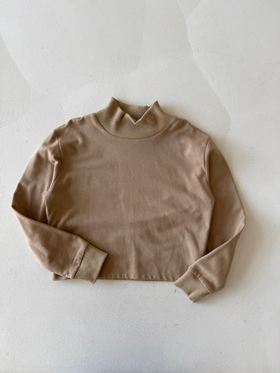 Genç Kız Balıkçı Yaka Crop Sweatshirt | 9–15 Yaş | RG Brand | RG3269 - TAŞ