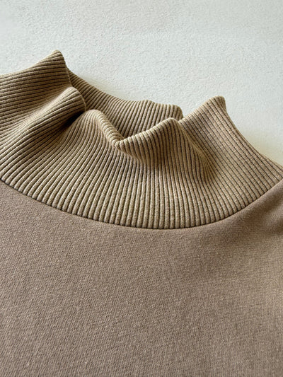 Genç Kız Balıkçı Yaka Crop Sweatshirt | 9–15 Yaş | RG Brand | RG3269 - TAŞ