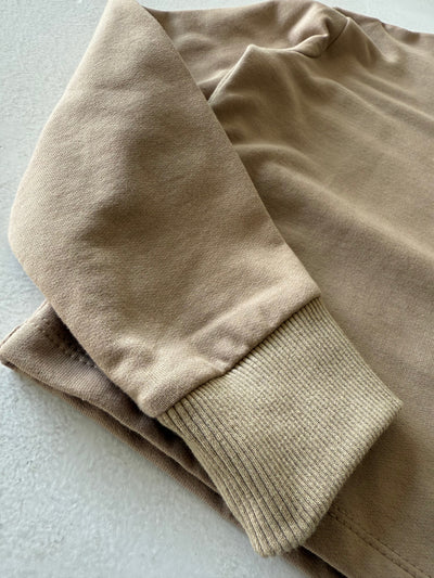 Genç Kız Balıkçı Yaka Crop Sweatshirt | 9–15 Yaş | RG Brand | RG3269 - TAŞ