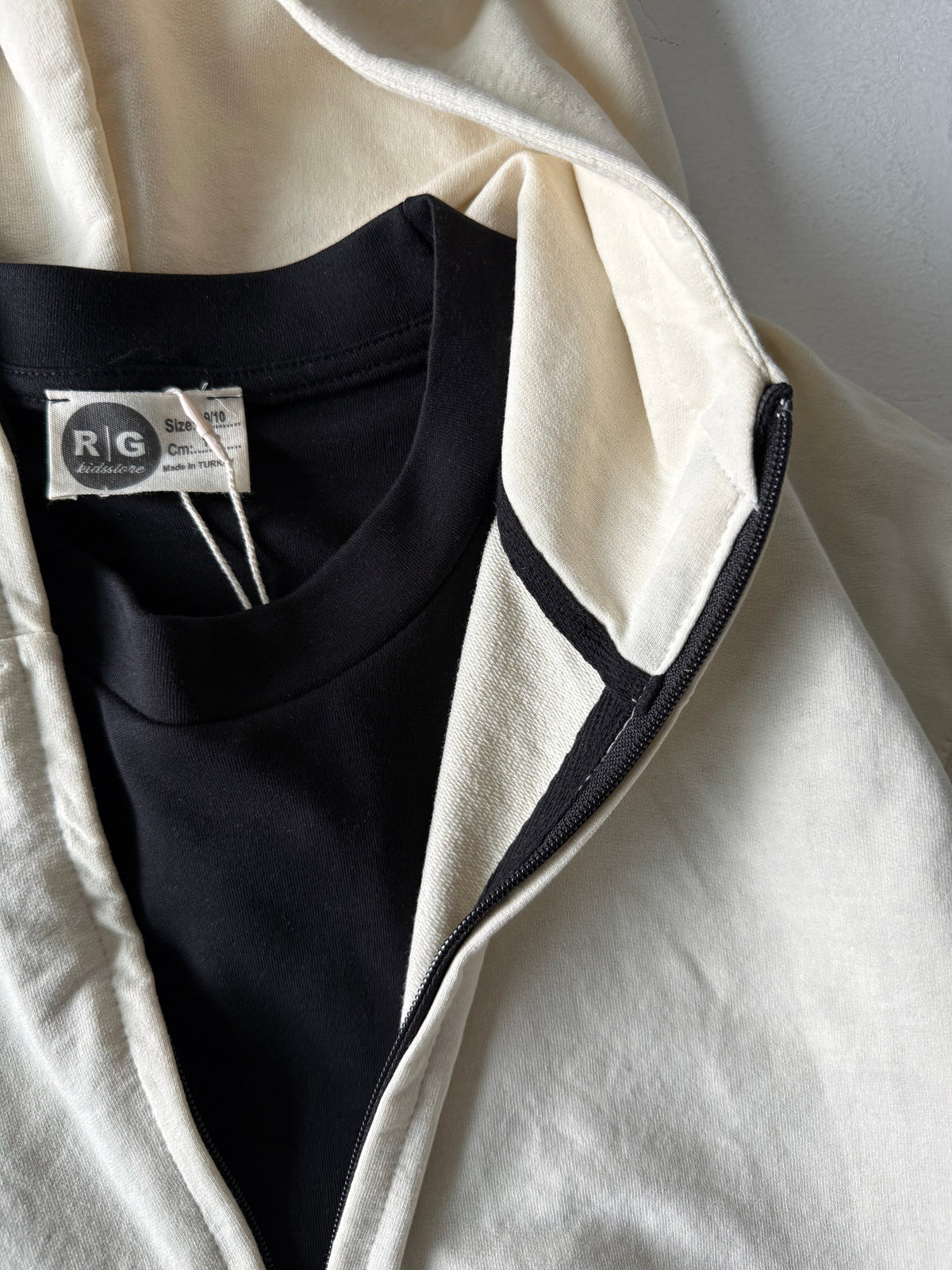 Genç Kapüşonlu Fermuarlı Sweatshirt | RG Brand | 9–15 Yaş | RG3285 - HAKİ
