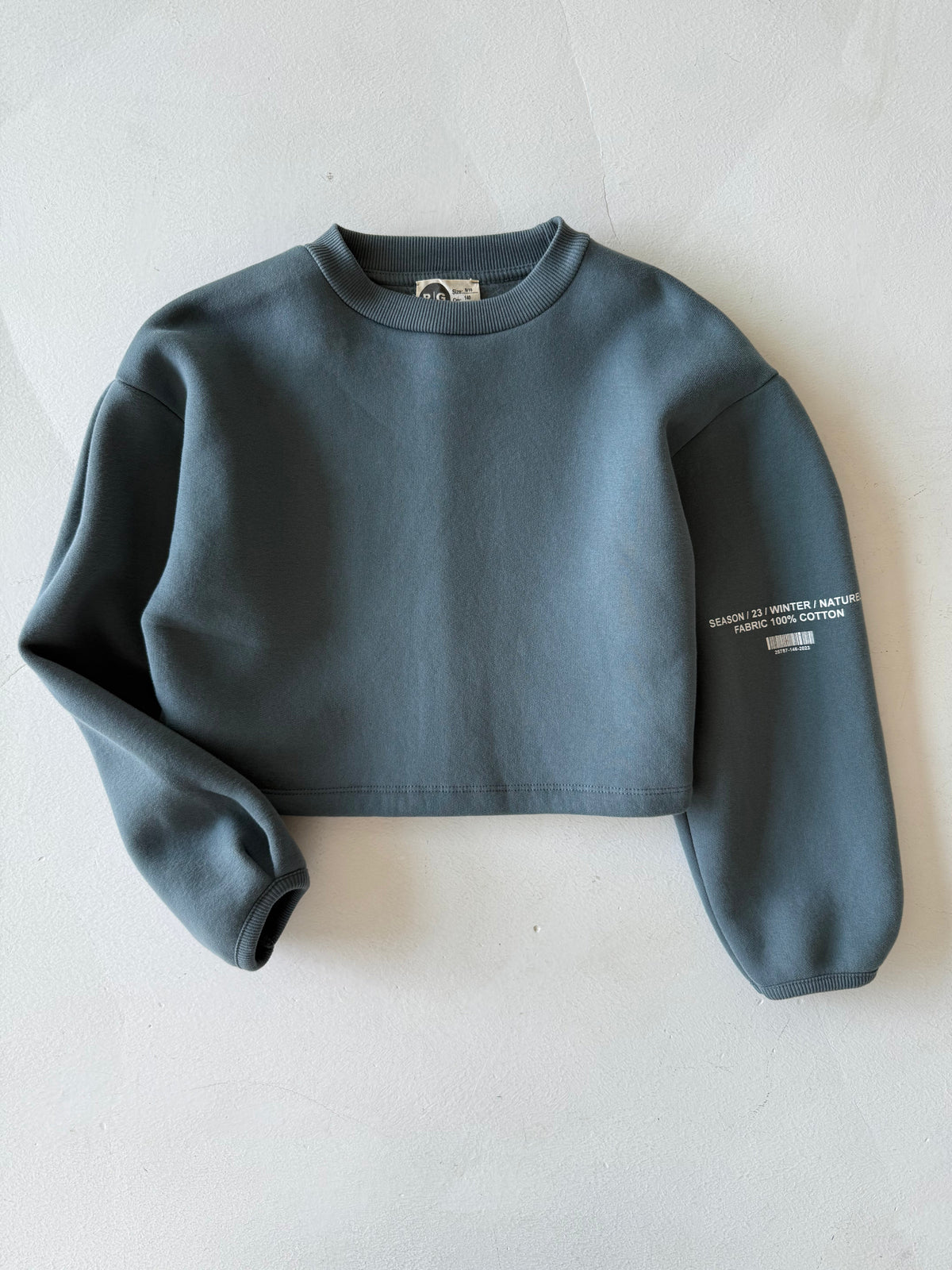 Genç Baskı Detaylı Sweatshirt | RG Brand | 9–15 Yaş | RG3308 - FÜME