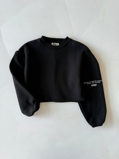 Teen Print Detail Sweatshirt | RG Brand | Ages 9-15 | RG3308 - BLACK