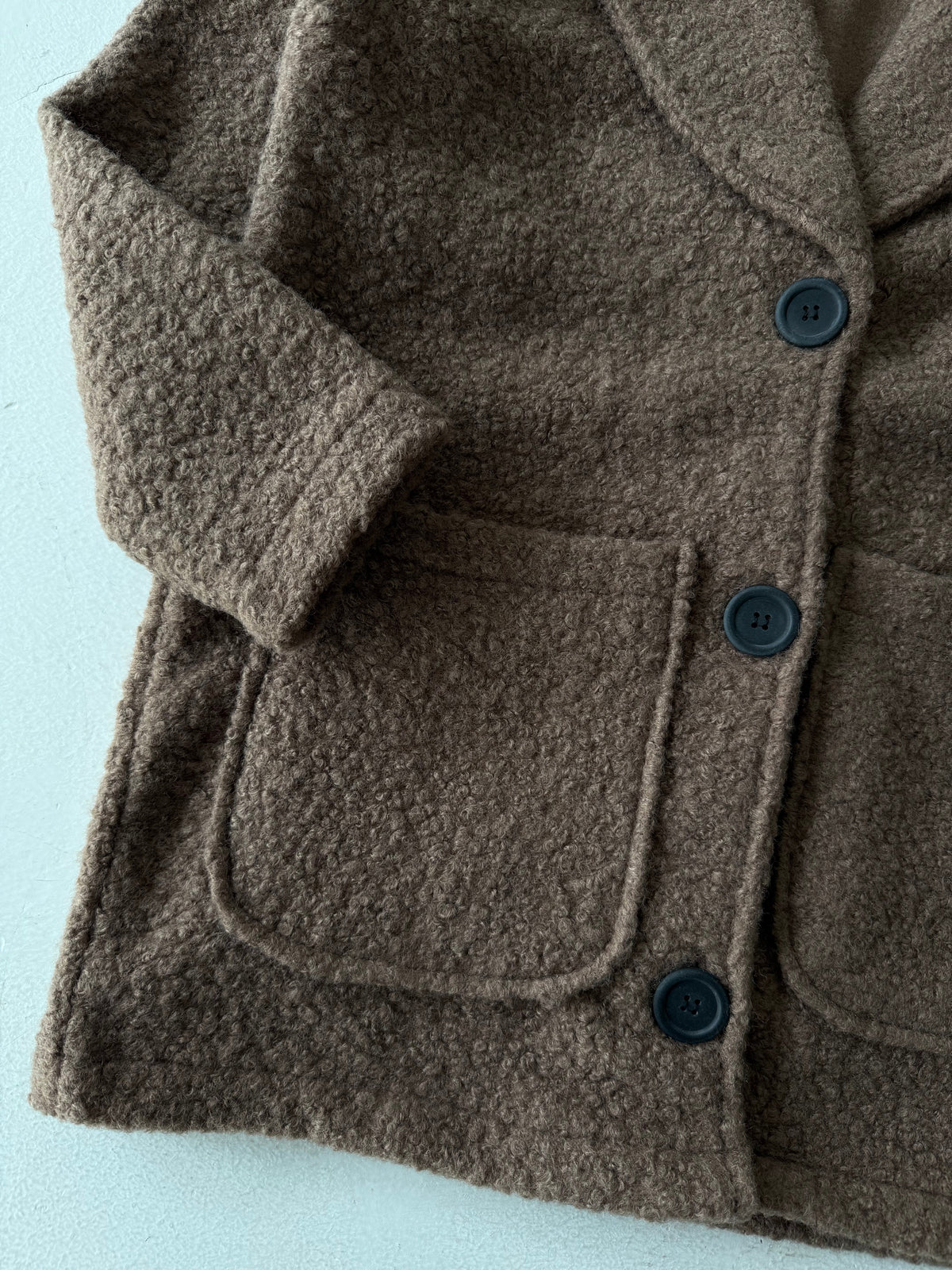 Kız ve Erkek Çocuk Kaşe Mont | Çift Cepli ve Düğmeli | 9–15 Yaş | RG Brand | RG3318 - FUŞYA