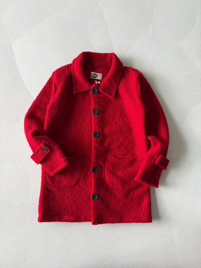 Kız ve Erkek Çocuk Kaşe Mont | Cepli ve Düğmeli | 9–15 Yaş | RG Brand | RG3319 - HARDAL