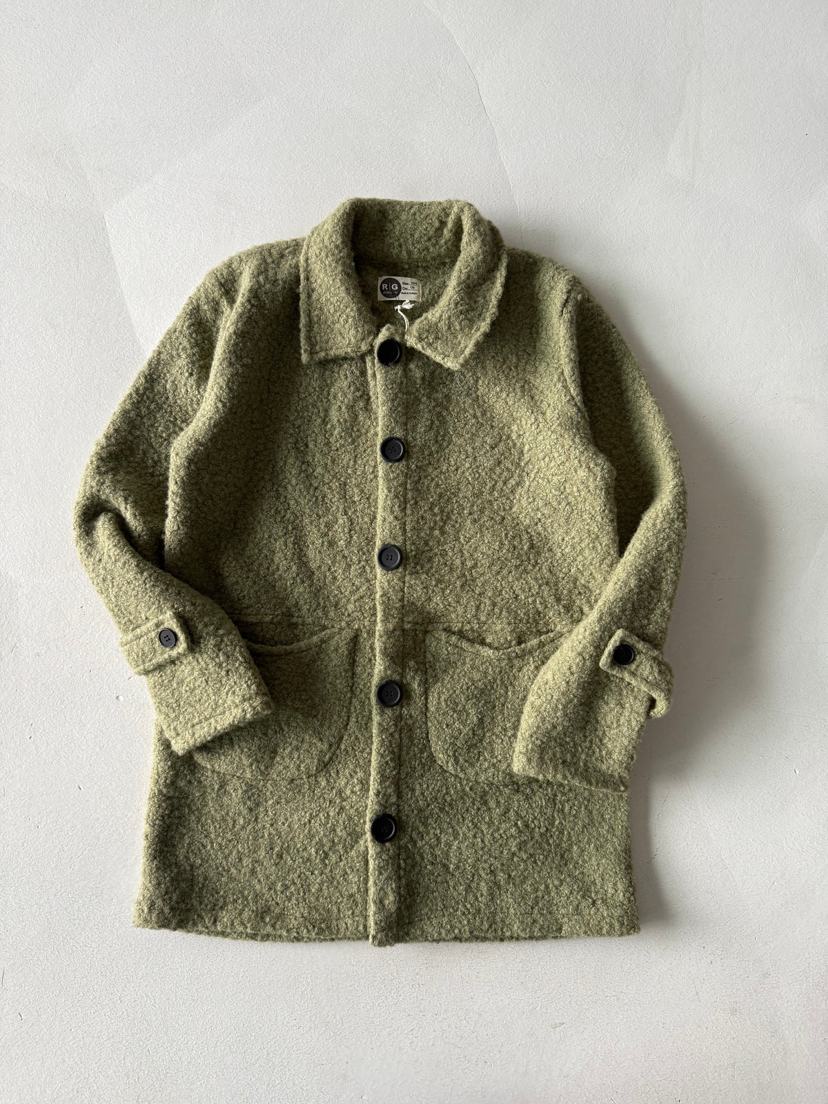 Kız ve Erkek Çocuk Kaşe Mont | Cepli ve Düğmeli | 9–15 Yaş | RG Brand | RG3319 - KIRMIZI