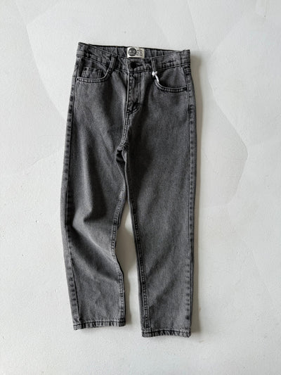 Genç Çocuk Regular Kesim Jean Pantolon | %100 Pamuk, Rahat Kesim | Kız & Erkek | 9–15 Yaş | RG3398 - SİYAH