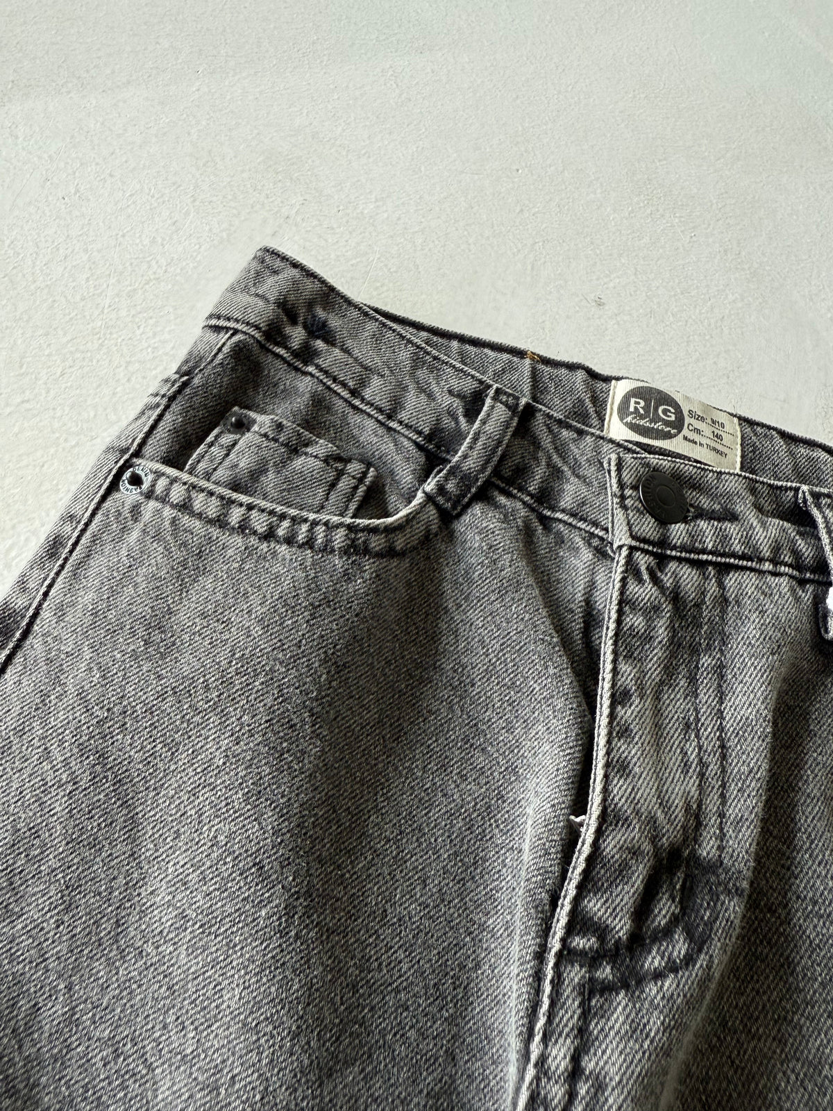 Genç Çocuk Regular Kesim Jean Pantolon | %100 Pamuk, Rahat Kesim | Kız & Erkek | 9–15 Yaş | RG3398 - SİYAH