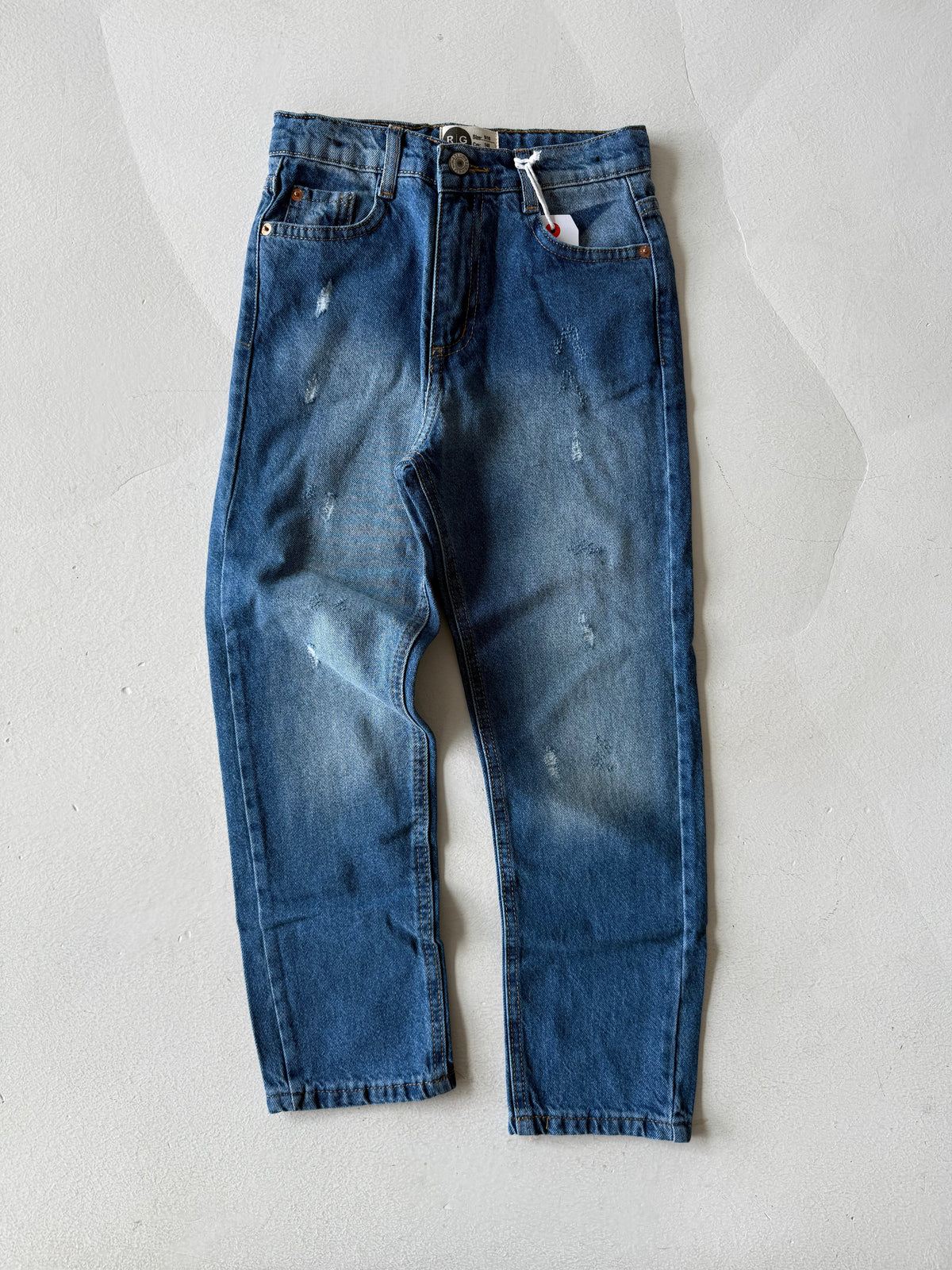 Genç Çocuk Regular Kesim Jean Pantolon | %100 Pamuk, Rahat Kesim | Kız & Erkek | 9–15 Yaş | RG3398 - SİYAH