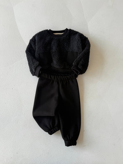 Bebek Cepli Peluş Sweatshirt ve Eşofman | 6 Ay–4 Yaş | RG Brand | RG356 - KAHVERENGİ