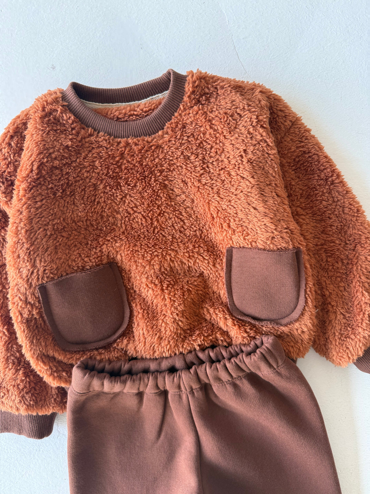 Bebek Cepli Peluş Sweatshirt ve Eşofman | 6 Ay–4 Yaş | RG Brand | RG356 - SİYAH